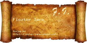 Fiszter Imre névjegykártya